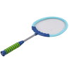 Set of 2 Badminton Rackets Blue Badminton Shuttlecocks